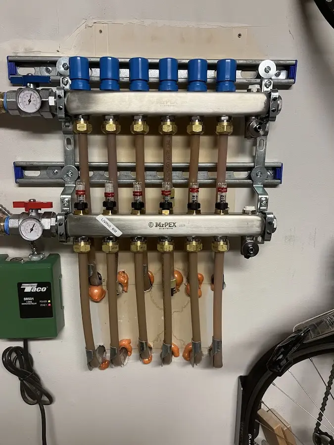 Plumber performing Gas Leak Detection at a residential property in Horseheads